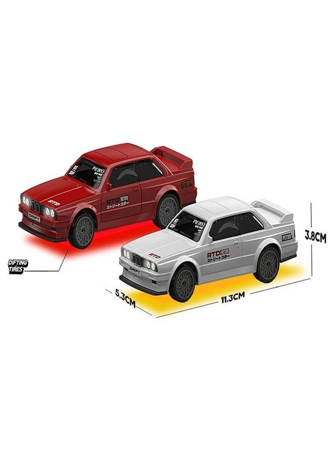 Onecado Mini RC Drift Car for Adults, 1/64 Rc Small RC Car Desktop Remote Control Cars with LED Lights, 4 * 4 Desk Drifting Crawler for Race, Hobby Gifts and Toys (AE86) (RERTO MINI Drift CAR K-1) - Image 2